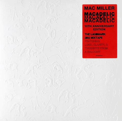 Mac Miller – Macadelic (2012) - New 2 LP Record 2022 Rostrum Red, Black, White Tri Color Vinyl & Poster - Hip Hop