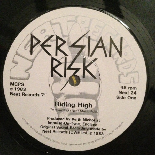Persian Risk – Ridin' High / Hurt You - Mint- 7" Single Record 1983 Neat UK Vinyl - Heavy Metal - Shuga Records