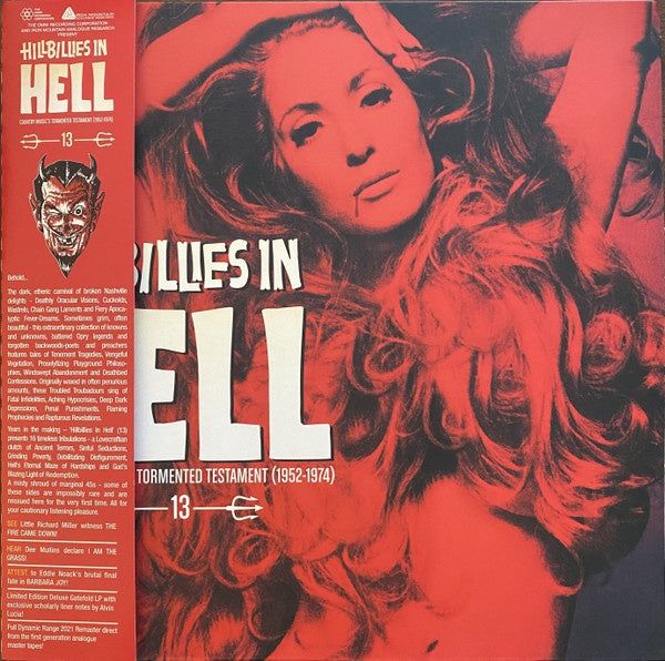 Various – Hillbillies In Hell - Country Music's Tormented Testament (1952-1974) Volume 13 - New LP Record 2022 Iron Mountain Analogue Research Facility Australia Mark Of The Beast Splatter Vinyl - Country / Hillbilly - Shuga Records