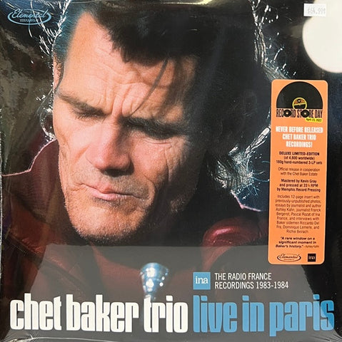 Chet Baker Trio – Live In Paris: The Radio France Recordings 1983-1984 - -New 3 LP Record Store Day 2022 Elemental Music RSD Vinyl - Jazz