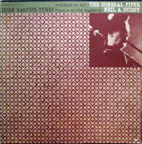 Neil Duddy – Donegal Piper - VG+ LP Record 1961 Folkways USA Vinyl - Folk