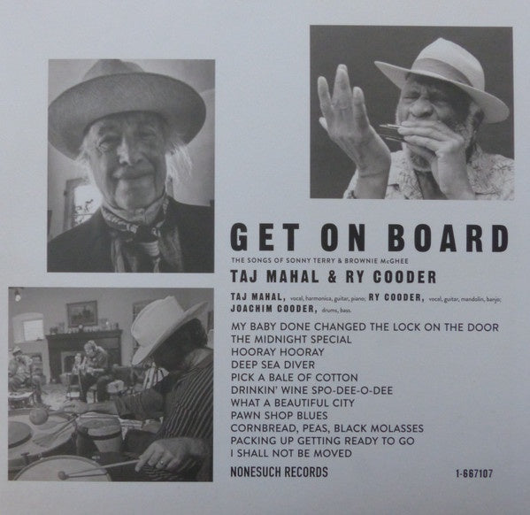 Taj Mahal & Ry Cooder – Get On Board - The Songs Of Sonny Terry & Brownie McGhee - New LP Record 2022 Nonesuch Vinyl - Blues / Country Blues