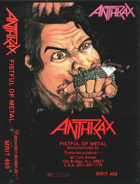 Anthrax – Fistful Of Metal - Used Cassette 1984 Megaforce Tape - Metal