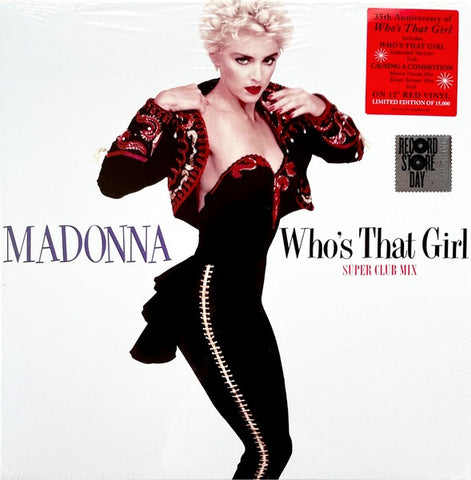 Madonna - Who's That Girl (Super Club Mix) (1987) - New EP Record Store Day 2022 Sire Rhino RSD Red Vinyl - Synth-pop