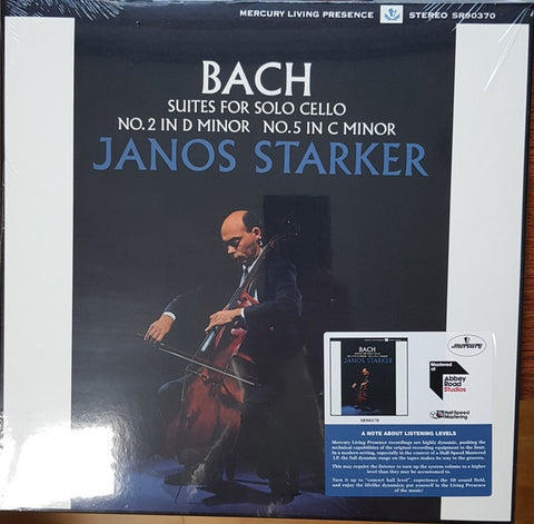 Janos Starker – Bach Suites For Solo Cello No.2 & No.5 (1963) - New LP Record 2022 Mercury Living Presence Germany Half Speed Mastered Vinyl - Classica