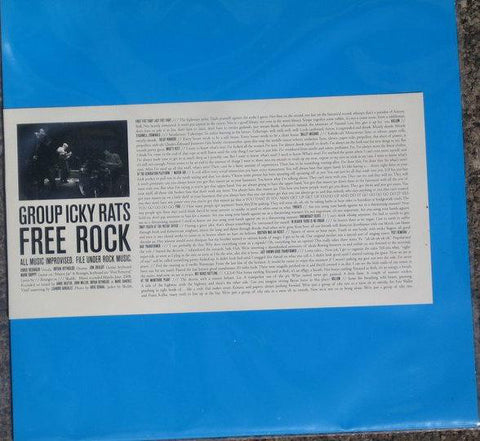 Group Icky Rats ‎– Free Rock - New Lp Record 2010 Coat-Tail  USA Minneapolis - Art Rock / Experimental