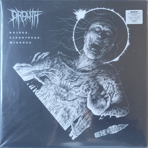 Drouth – Knives, Labyrinths, Mirrors (2017) - New LP Record 2022 Translation Loss  Reissue, Milky Clear With Black, White, And Grey Splatter Vinyl - Black Metal  /Death Metal