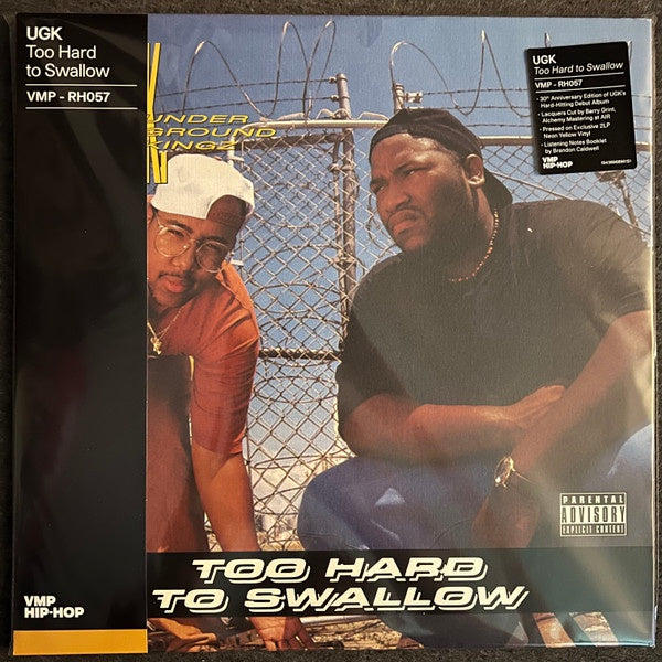 UGK - Too Hard to Swallow (1992) - New 2 LP Record 2022 Jive Vinyl Me Please Club Yellow Neon Vinyl - Hip Hop - Shuga Records