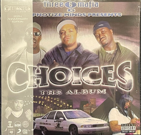 Three 6 Mafia – Choices: The Album (2001) - New 2 LP Record 2022 Columbia USA Ultra Clear Vinyl & Numbered - Hip Hop / Crunk
