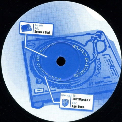 Pure Science – Speak 2 God - New 12" Single Record 2001 B+Positive UK Vinyl - Techno / House