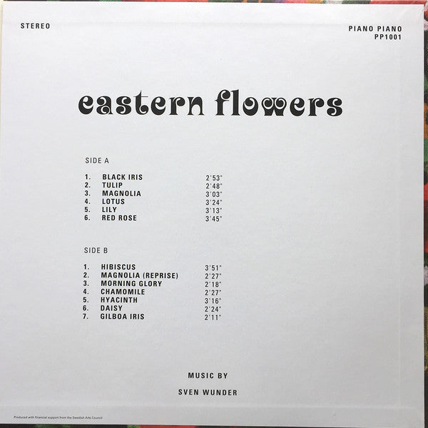 Sven Wunder ‎– Eastern Flowers - New LP Record 2020 Piano Piano Sweden Vinyl - Jazz / Jazz-Funk / Rock - Shuga Records