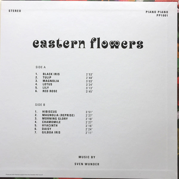 Sven Wunder ‎– Eastern Flowers - New LP Record 2020 Piano Piano Sweden Vinyl - Jazz / Jazz-Funk / Rock