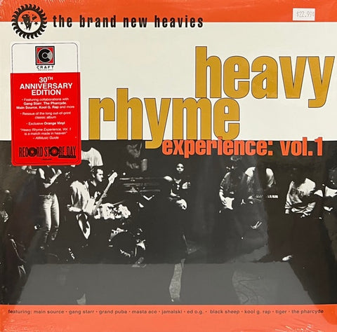 The Brand New Heavies - Heavy Rhyme Experience: Vol. 1 (1992) - New LP Record Store Day 2022 Craft Recordings Orange Vinyl - Hip Hop / Acid Jazz / Funk