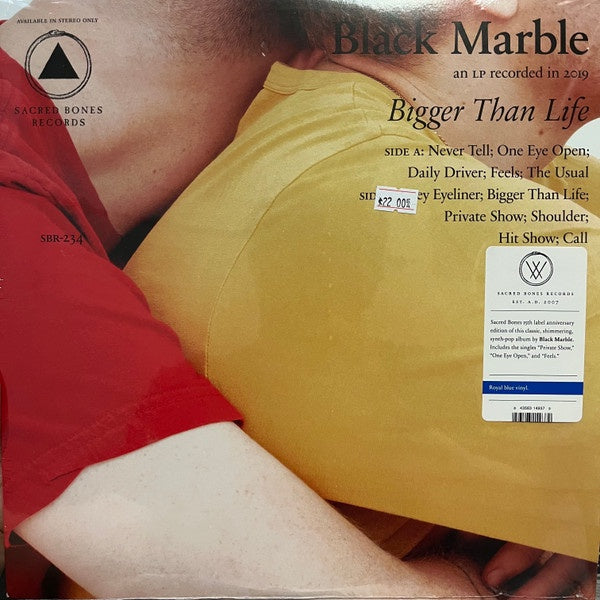 Black Marble - Bigger Than Life  (2019) - New Lp Record 2022 USA Blue Vinyl - Electronic / Synth-pop / Coldwave - Shuga Records