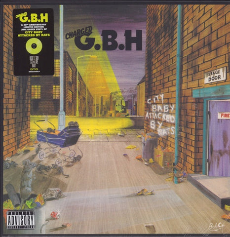 Charged G.B.H – City Baby Attacked By Rats (1982) - New LP Record Store Day Black Friday 2022 BMG RSD Lime Green Vinyl - Hardcore / Punk