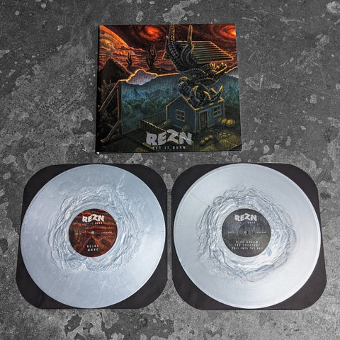 REZN ‎– Let It Burn (2017) - New 2 LP Record 2022 Self Released Silver Sparkle Vinyl - Chicago Stoner Rock / Doom Metal