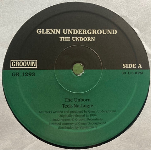Glenn Underground – The Unborn (1994) - New 12" Single Record 2022 Groovin Italy Import 180 Gram Vinyl - Chicago Deep House