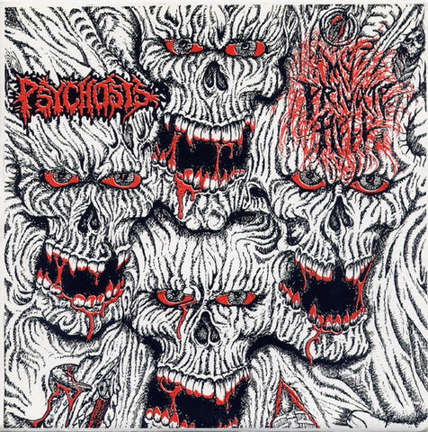 Psychosis – My Private Hell - Mint- 7" EP Record 1992 Infest France Splatter Vinyl & Insert - Death Metal