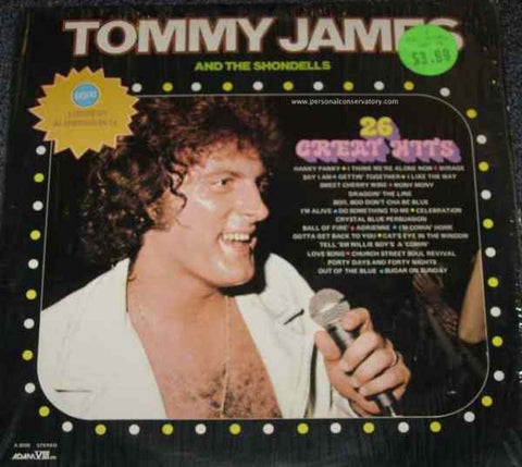 Tommy James & The Shondells – 26 Great Hits - VG+ 2 LP Record 1976 Adam VIII USA Vinyl - Rock & Roll