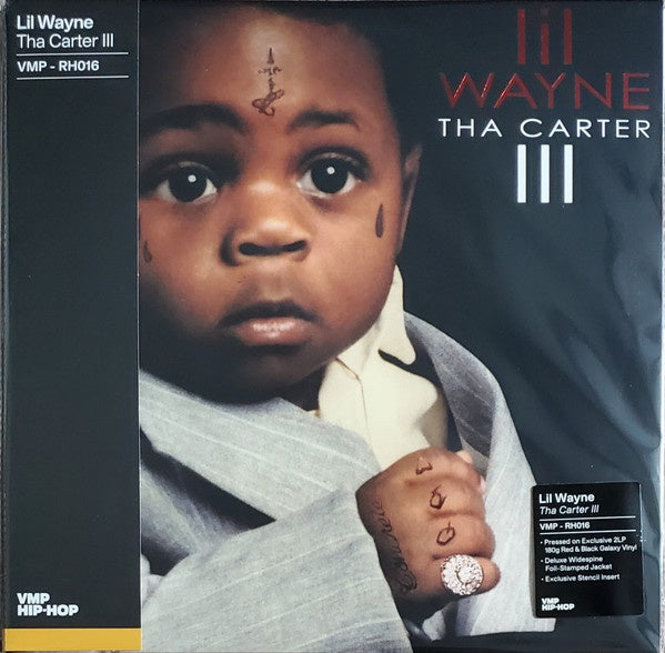 Lil Wayne – Tha Carter III - Mint- 2 LP Record 2022 Cash Money Vinyl Me, Please Red & Black Galaxy 180 gram Vinyl & Insert - Hip Hop - Shuga Records