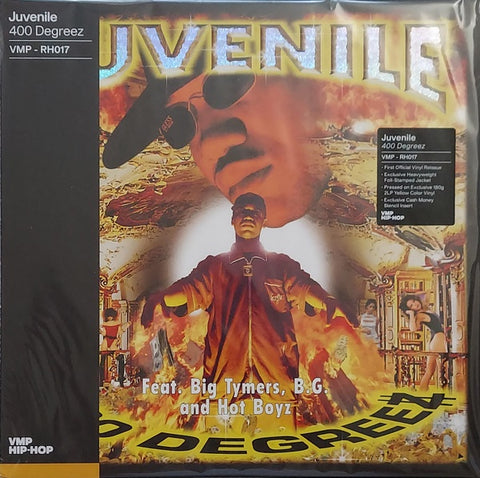 Juvenile – 400 Degreez (1998) - New LP Record 2022 Vinyl Me, Please. Cash Money Yellow 180 gram Vinyl& Stencil - Hip Hop