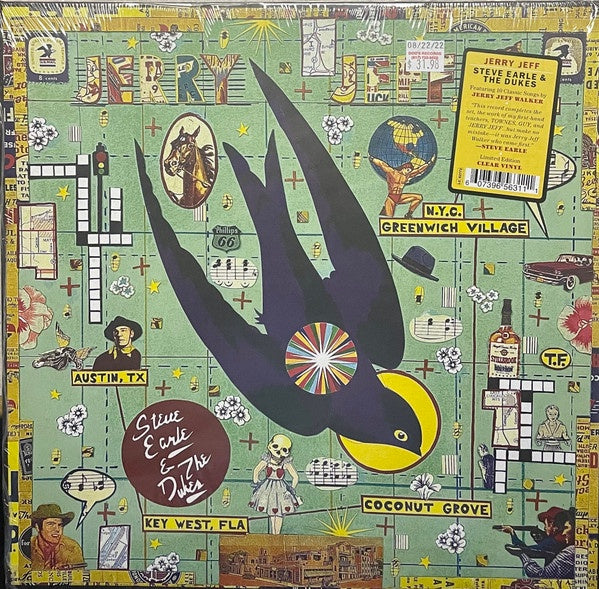 Steve Earle & The Dukes – Jerry Jeff - Mint- LP Record 2022 New West Clear Vinyl - Folk Rock / Americana