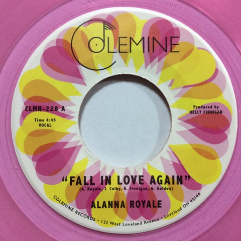 Alanna Royale – Fall In Love Again - New 7" Single Record 2022 Pink Transparent Vinyl - Soul