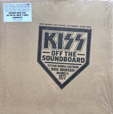Kiss – Off The Soundboard Live in Des Moines November 29 1977 - New 2 LP Record 2022 UMe 180 gram Violet Vinyl - Hard Rock