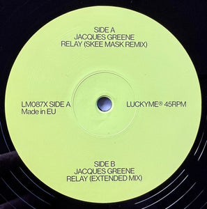 Jacques Greene w Skee Mask Remix – Relay - New 12" Single Record 2022 LuckyMe UK Import Vinyl - House / Techno
