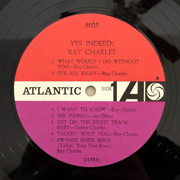 Ray Charles – Yes Indeed! (1958) - VG+ LP Record 1960 Atlantic USA Mono Vinyl - Jazz / Soul / Rhythm & Blues - Shuga Records