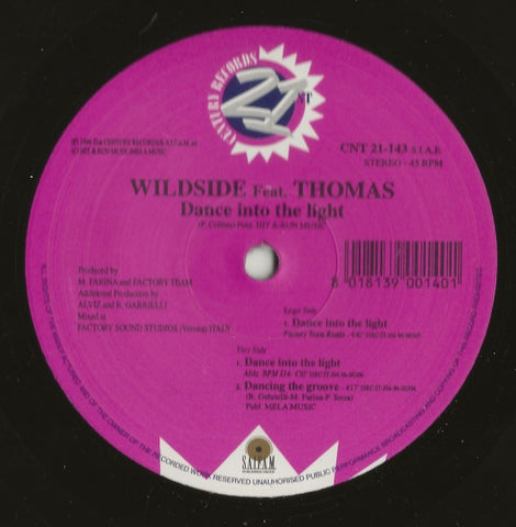 Wildside Feat. Thomas – Dance Into The Light - New 12" Single Record 1996 21st Century Italy Vinyl - Euro House / Italodance