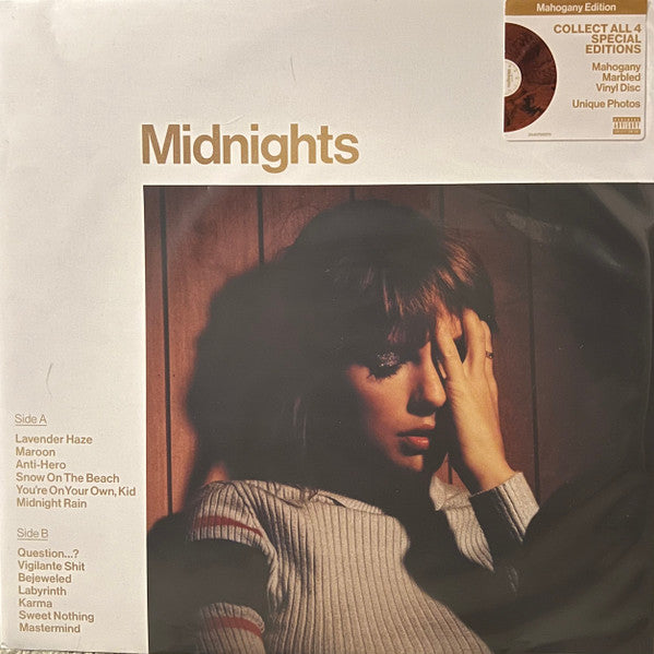 Taylor Swift - Midnights - New LP Record 2022 Republic Mahogany Marbled Vinyl & Booklet - Pop / Synth-Pop - Shuga Records