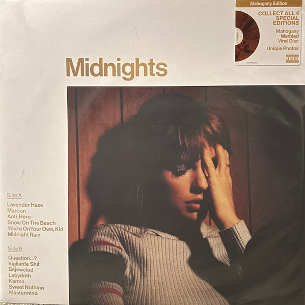 Taylor Swift – Midnights - New LP Record 2022 Republic Mahogany Marbled Vinyl & Booklet - Pop / Synth-Pop