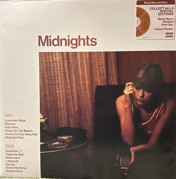Taylor Swift - Midnights - New LP Record 2022 Republic Blood Moon Marbled Vinyl & Booklet - Pop / Synth-Pop - Shuga Records