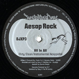 Aesop Rock / Karniege – All In All / Make News / Bazooka, Chameleon, Robot - Mint- 12" USA 2004 Definitive Jux - Hip Hop