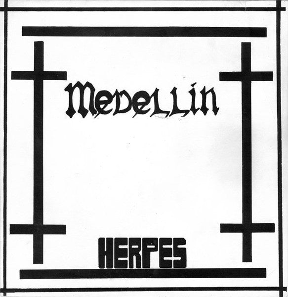 Herpes – Medellín - VG+ 7" EP Record 1989 Self-Released Colombia Vinyl - Grindcore / Noise / Death Metal