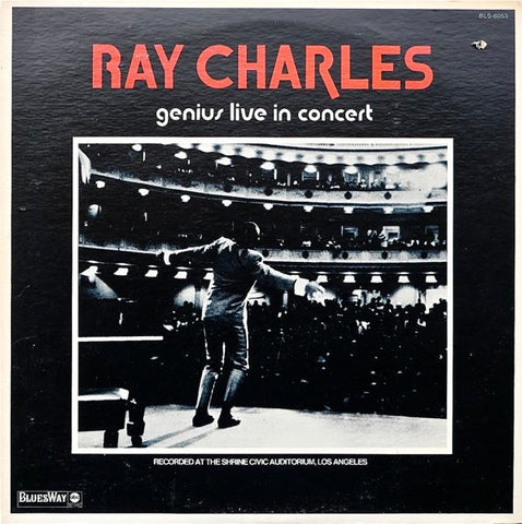 Ray Charles – Genius Live In Concert - VG+ LP Record 1973 Bluesway USA Quadraphonic Vinyl - Rhythm & Blues / Soul-Jazz