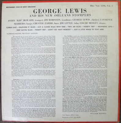 George Lewis And His New Orleans Stompers – Volume 2 - VG+ LP Record 1955 Blue Note USA Mono Lexington Vinyl - Jazz / Swing / Ragtime - Shuga Records