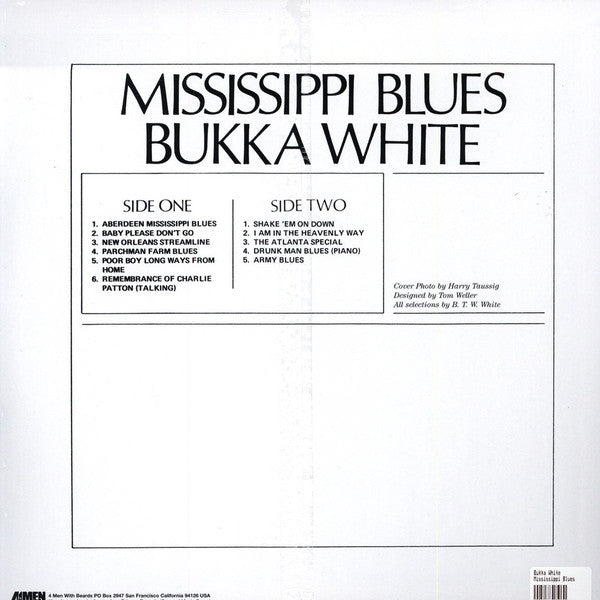 Bukka White – Mississippi Blues (1964) - New LP Record 2010 4 Men With Beards USA 180 gram Vinyl - Delta Blues - Shuga Records