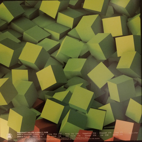 C418 – Minecraft Volume Alpha - New LP Record 2022 Ghostly International Clear w/ Green Blob Vinyl - Video Game Music / Ambient / IDM