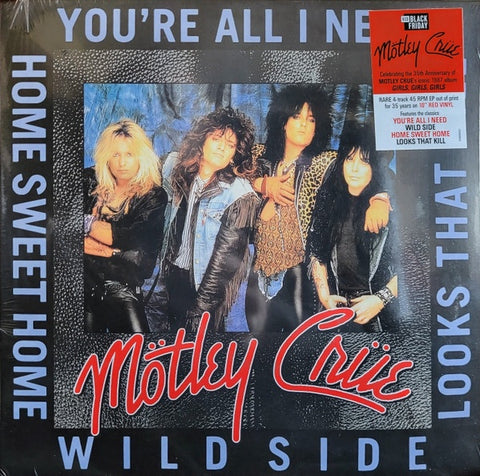 Mötley Crüe – You're All I Need (1987) - New 10" EP Record Store Day Black Friday 2022 BMG RSD Red Vinyl - Hard Rock / Heavy Metal / Glam