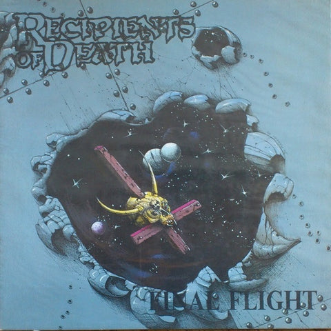 Recipients Of Death – Final Flight - VG+ LP Record 1990 Wild Rags USA Vinyl & Insert - Rock / Thrash