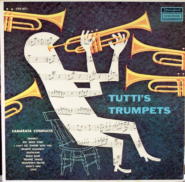 Tutti Camarata Trumpets – Tutti's Trumpets (1957) - Mint- LP Record 1961 Disneyland USA Vinyl - Jazz