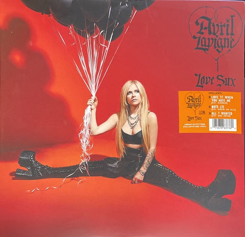 Avril Lavigne – Love Sux - New LP Record 2022 Red Translucent Urban Outfitters Exclusive Red Translucent Vinyl - Pop Punk, Emo, Alternative Rock