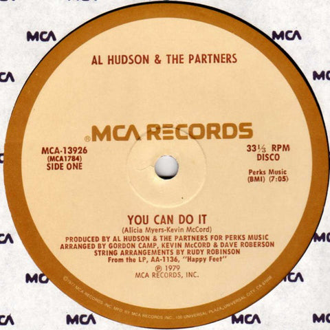 Al Hudson & The Partners – You Can Do It / I Don't Want You To Leave Me - VG+ 12" USA 1979 - Funk/Disco