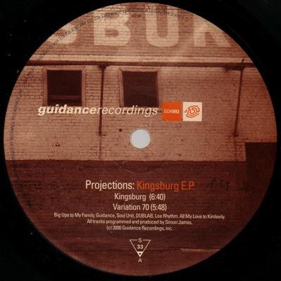 Projections – Kingsburg E.P. - Mint- 12" Single Record 2001 Guidance Vinyl - Downtempo / Future Jazz / Deep House