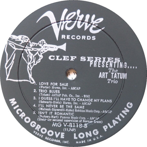 The Art Tatum Trio – Presenting... The Art Tatum Trio - VG LP Record 1957 Verve USA Mono Vinyl - Jazz / Swing