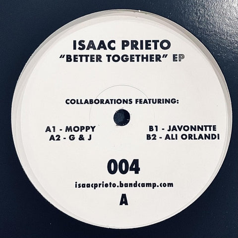 Isaac Prieto – Better Together EP Part 2 - New 12" EP Record 2023 Detroit Sound Odyssey  Vinyl -  Detroit Techno / House / Downtempo
