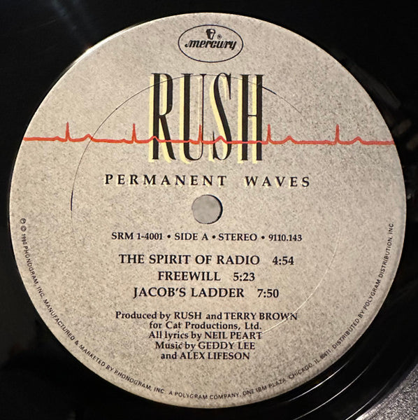 Rush ‎– Permanent Waves - VG+ LP Record 1980 Mercury USA Original Vinyl - Hard Rock / Prog Rock