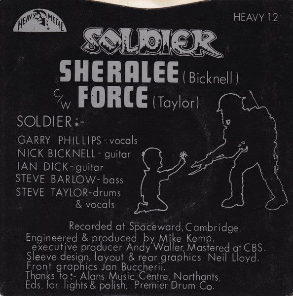 Soldier – Sheralee / Force -In League With Satan / Live Like An Angel - Mint- 7" Single Record 1982 Heavy Metal Records UK Vinyl - Heavy Metal - Shuga Records